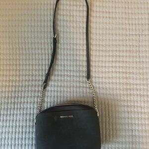 Michael Kors Black Crossbody Bag with Chain Detail